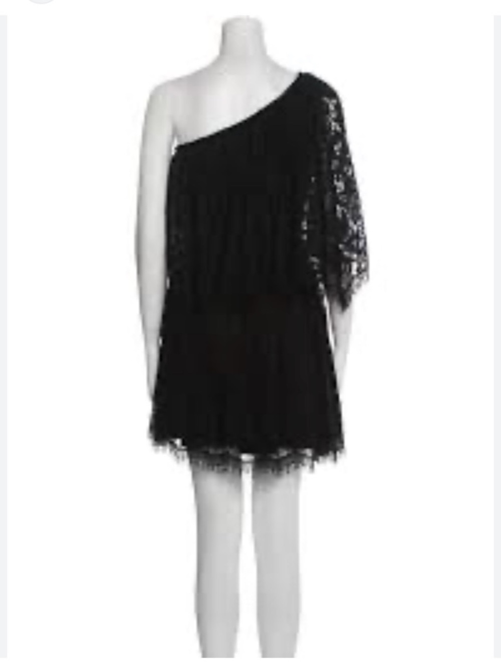 Alexis Black Lace One-Shoulder Dress